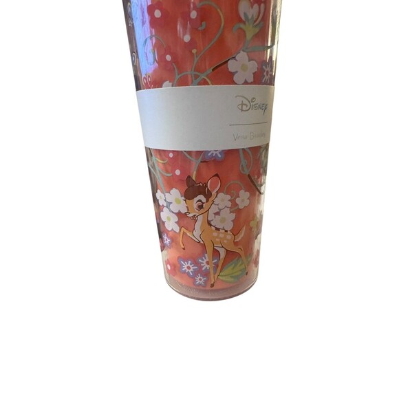 VERA BRADLEY DISNEY TUMBLER W/STRAW:NWT BAMBI New Pink - Picture 7 of 7